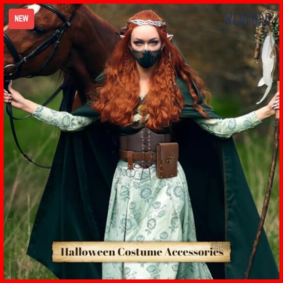Adjustable Medieval Corset Belt with Pouch Bag, Faux Leather, Costume Accessory main image 5
